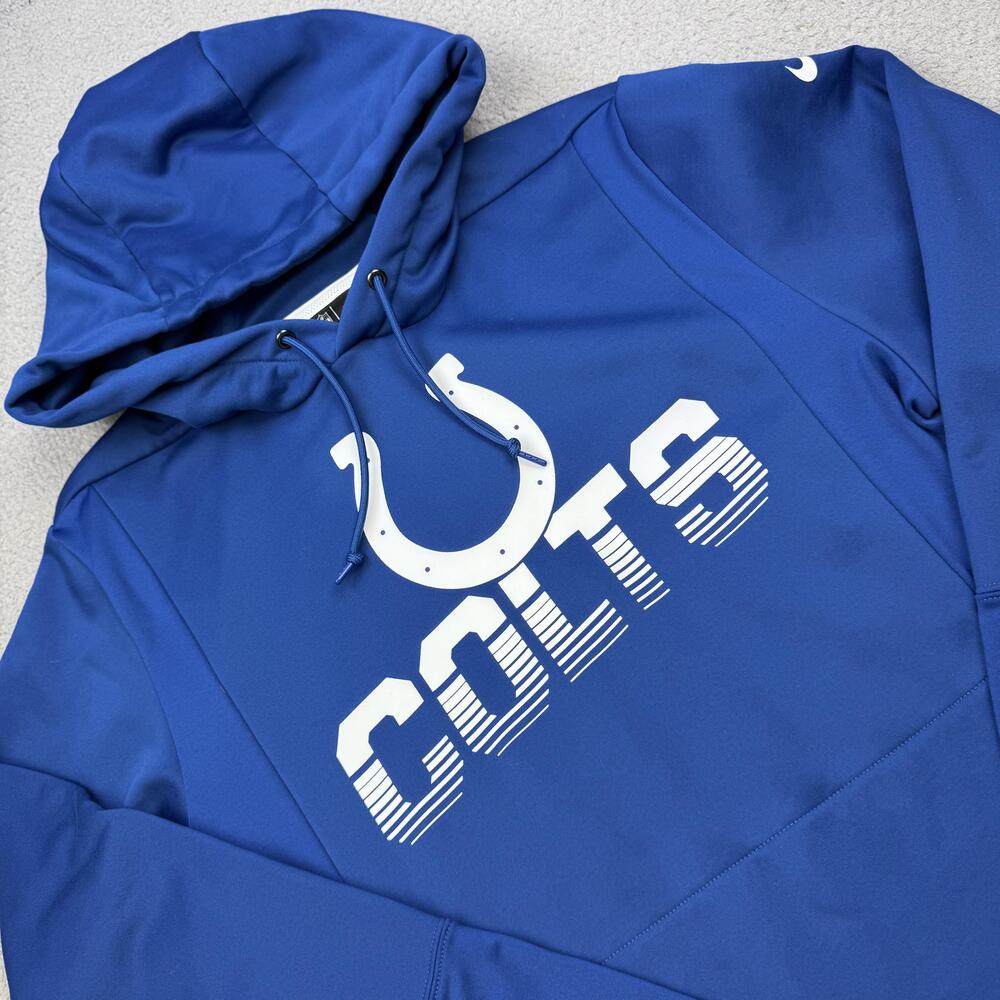 Indianapolis Colts Hoodie Mens Small Blue NFL Football Nike Dri Fit Pullover
